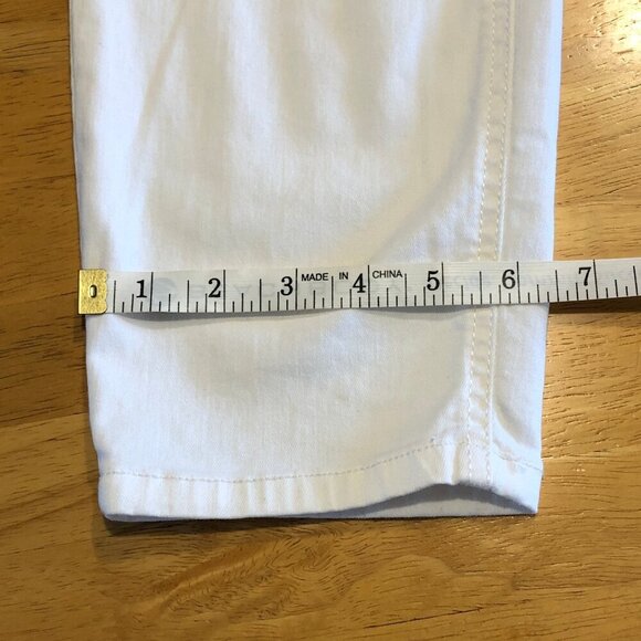 JONES NEW YORK White Lexington Skinny Cropped Jeans Coastal Beach Women's Size 8 - Picture 15 of 15
